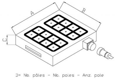 Magnetic palett for milling/UGV type MAGNETPAL ZERO