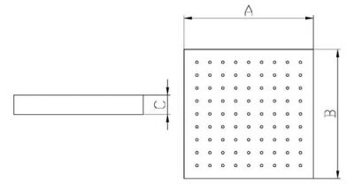 Mechanical palett in aluminium 