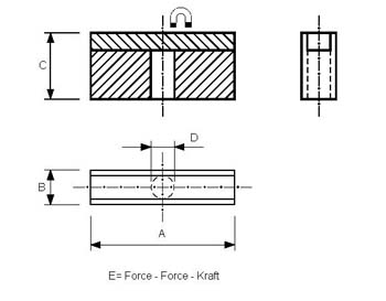 Permanent rectangular magnet