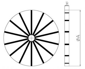 plaque polaire radial